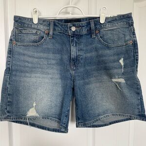 Distressed Denim Shorts